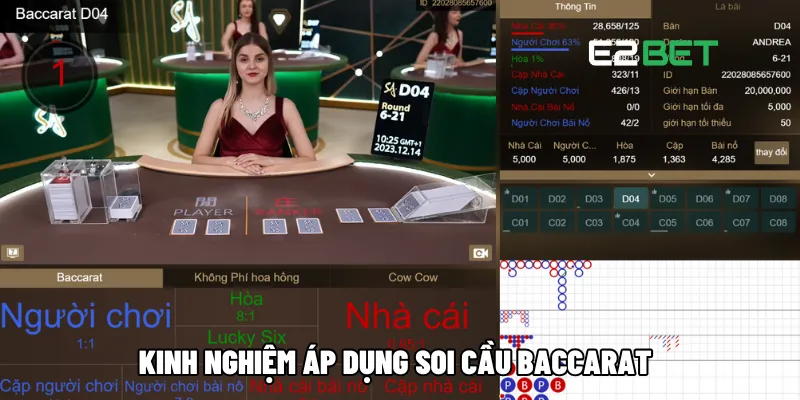 Kinh nghiệm áp dụng soi cầu Baccarat